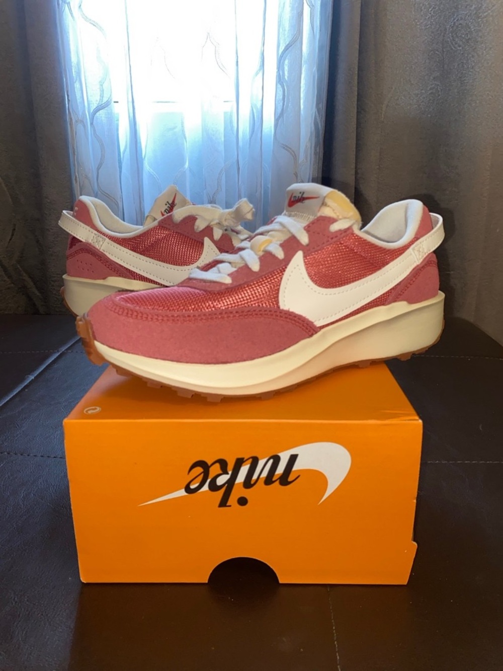 Nike Rose and White Waffle Debut VNTG
